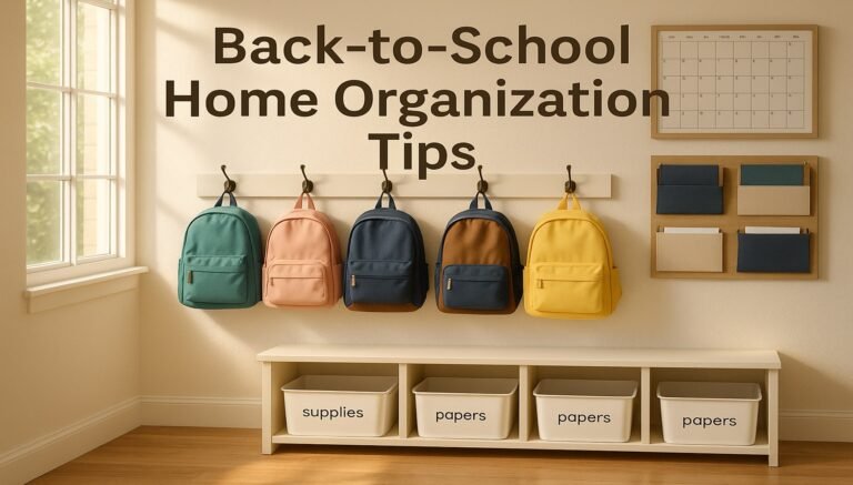 back to school home organization